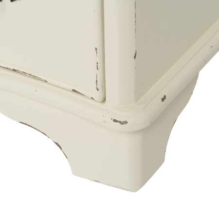 Comodă din lemn natur crem cu aspect vintage [10]