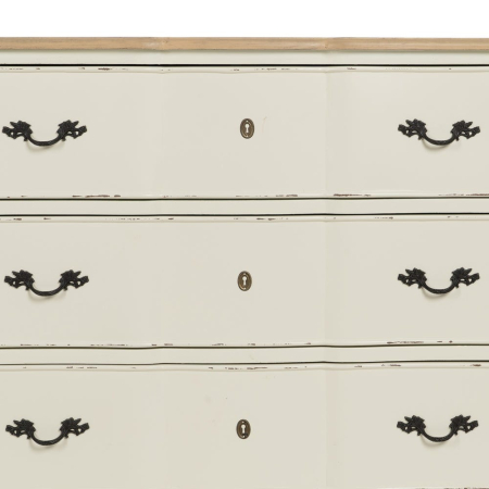 Comodă din lemn natur crem cu aspect vintage [5]