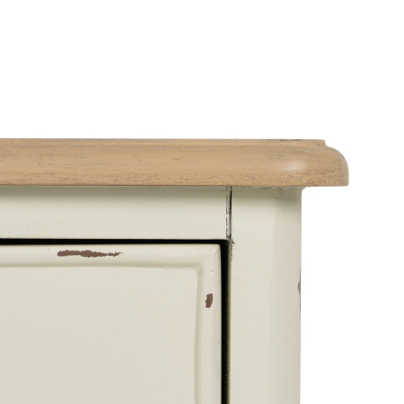 Comodă din lemn natur crem cu aspect vintage [4]