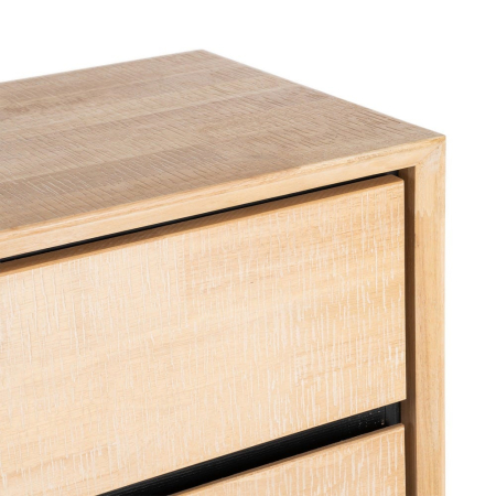Comodă din lemn natur cu accente negre și picioare metalice Sintra – imagine principală [3]