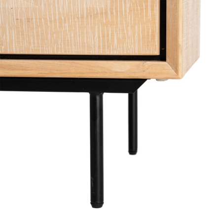 Comodă din lemn natur cu accente negre și picioare metalice Sintra – imagine principală [8]