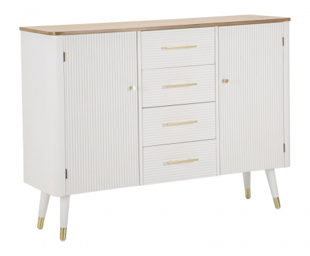 Comode si Bufete - Comoda eleganta design glamour alb cu auriu CreativDeco