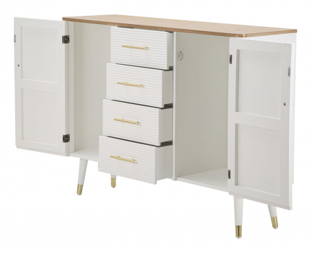 Comoda eleganta design glamour alb cu auriu CreativDeco [2]