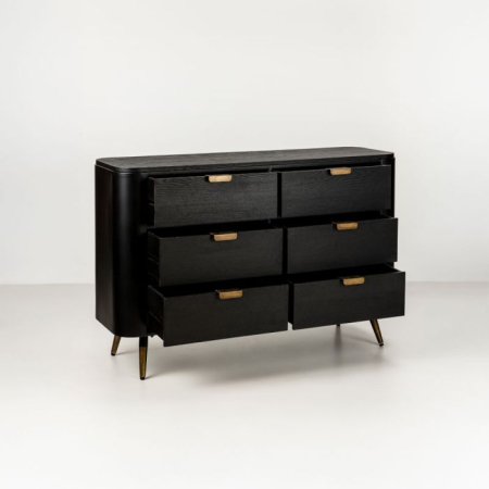 Comodă neagră cu sertare aurii Colombo [2]