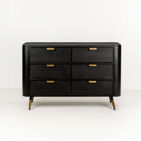 Comodă neagră cu sertare aurii Colombo [1]