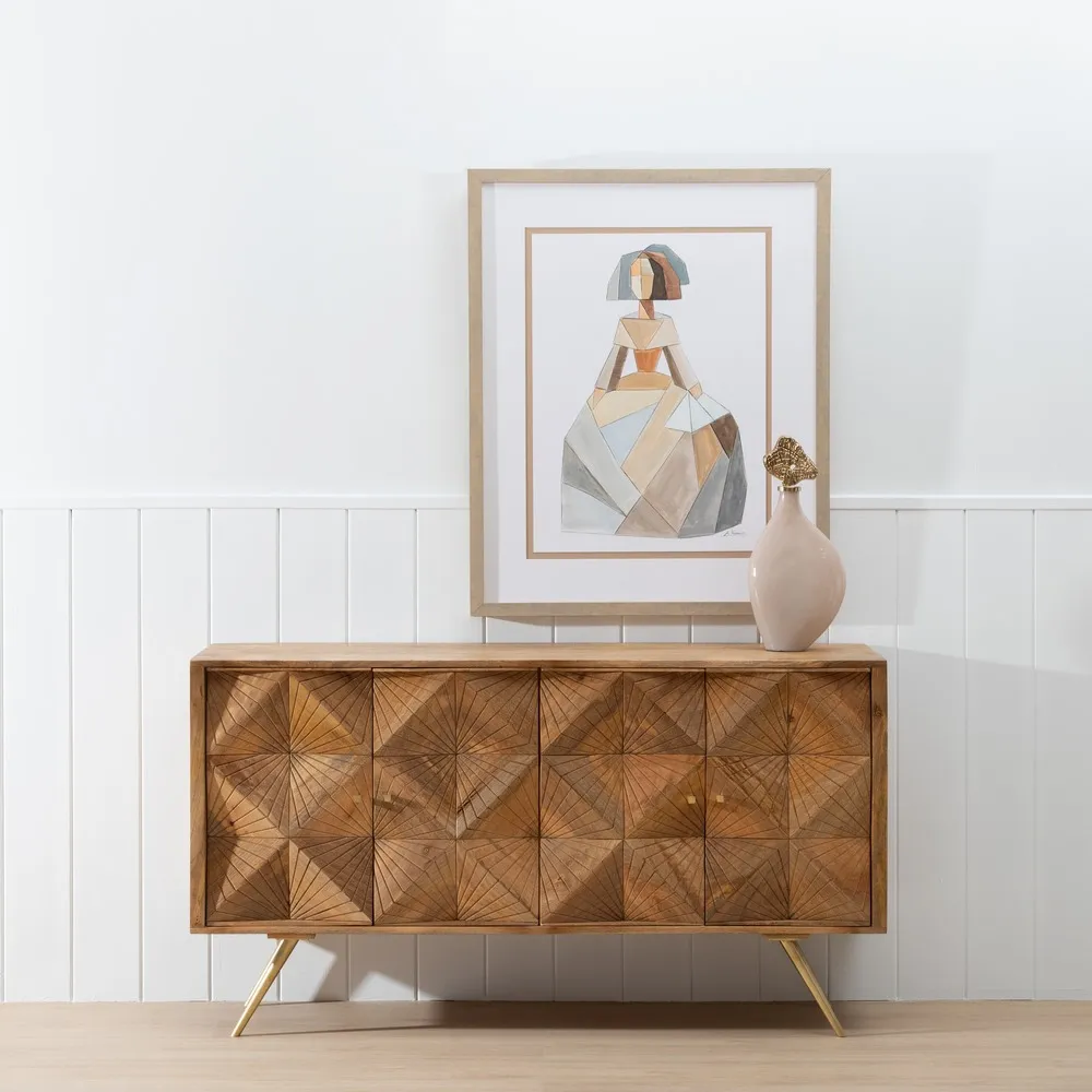 Comoda Living Spectrum, Lemn Mango, Natural Auriu - creativdeco.ro [1]