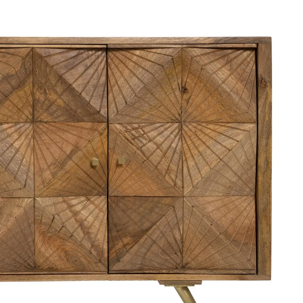 Comoda Living Spectrum, Lemn Mango, Natural Auriu - creativdeco.ro [5]