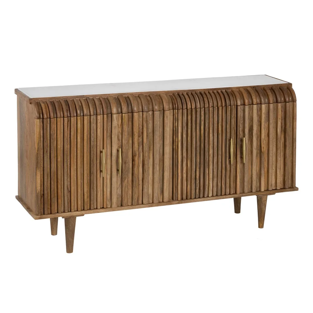 Comode si Bufete - Comoda Living Subtile, Lemn Mango, Marmura Alba - creativdeco.ro