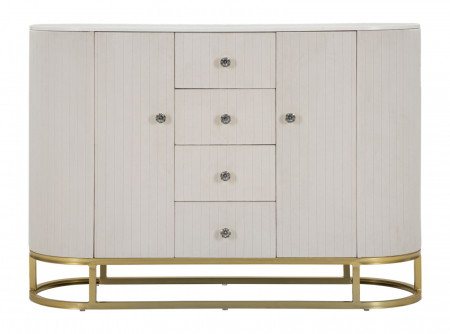 Comoda Montpellier, Catifea crem cu Baza aurie - CreativDeco.ro [2]