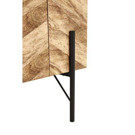 Comodă neagră fronturi decorative Parke [5]