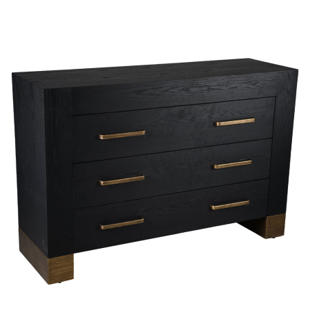 Comoda negru auriu Giant 137x45x92.5 cm - design luxurios