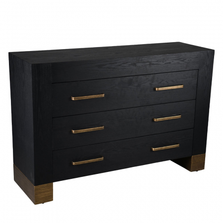 Comode si Bufete - Comoda negru auriu Giant 137x45x92.5 cm - design luxurios
