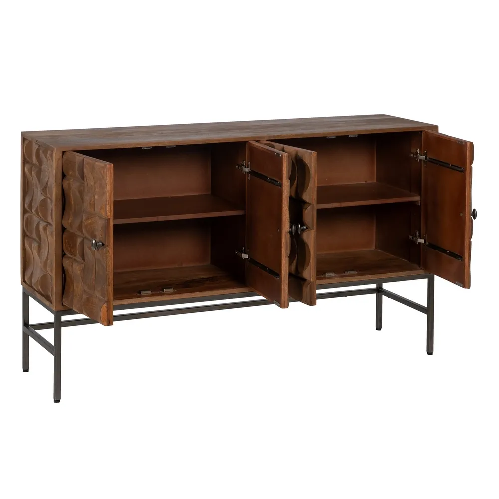 Comoda Rafined Maro Negru, Lemn Mango Metal - de la creativdeco.ro [3]