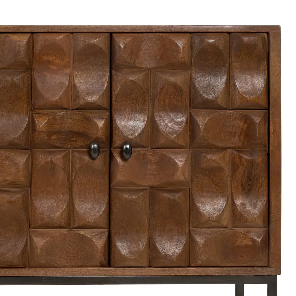 Comoda Rafined Maro Negru, Lemn Mango Metal - de la creativdeco.ro [4]