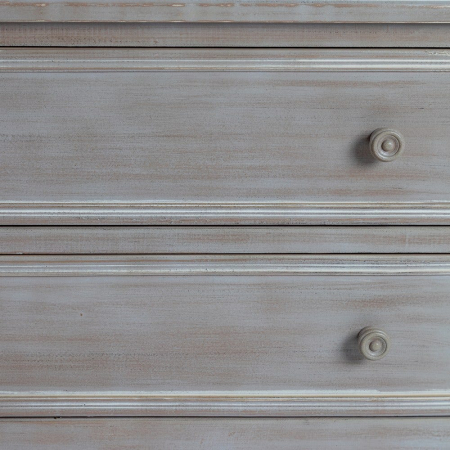 Comodă shabby chic maro deschis 2 sertare cu picioare sculptate [5]