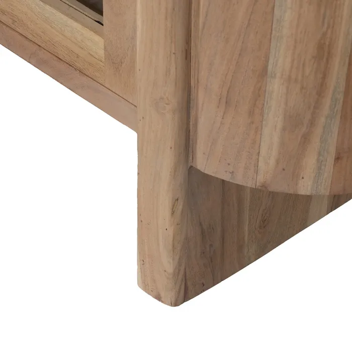 Comoda TV lemn acacia sticla|Mobilier TV modern [10]