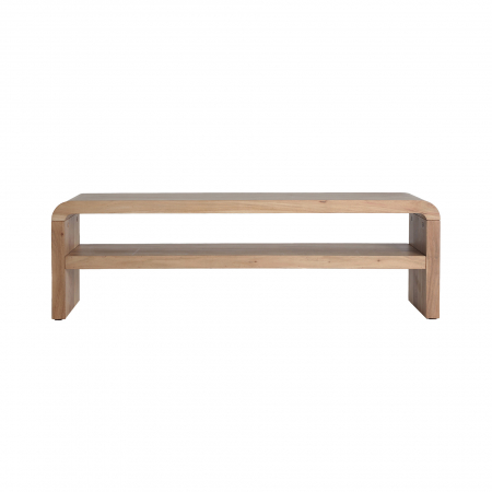 Comode TV - Comoda TV din lemn de acacia maro deschis Breil 145 x 45 cm