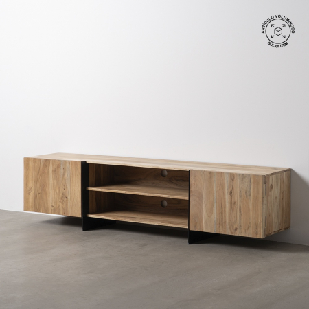 Comode TV - Comoda TV acacia cu structura metalica|Mobilier modern pentru organizare si stil