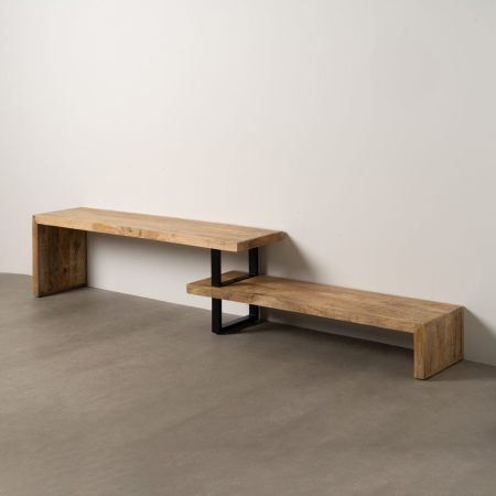 Mobilier - Imagine comodă TV mango și metal
