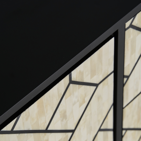 Comoda TV Art Deco MDF negru alb auriu|Comode TV elegante [5]