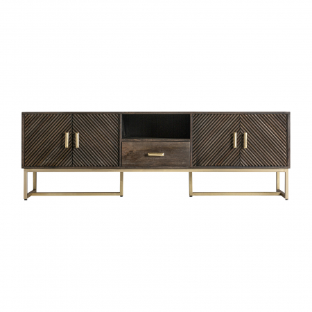 Comode TV - Comoda TV Art Deco metal maro auriu|Comode TV elegante
