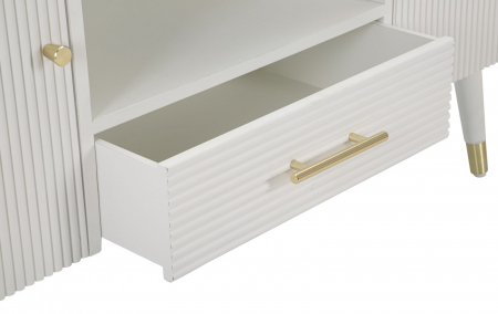 Comoda TV eleganta cu depozitare alba si aurie CreativDeco [4]