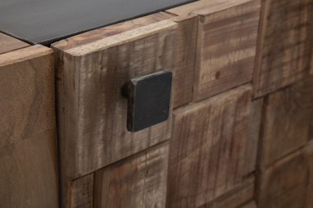 Comoda TV lemn masiv cu spatiu generos | Design multifunctional CreativDeco [7]