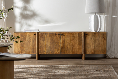 Comoda TV lemn mango nordic|Mobilier media premium [6]