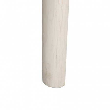 Consolă rustică din tec sculptat manual – alb antichizat, stil japandi-boho [6]