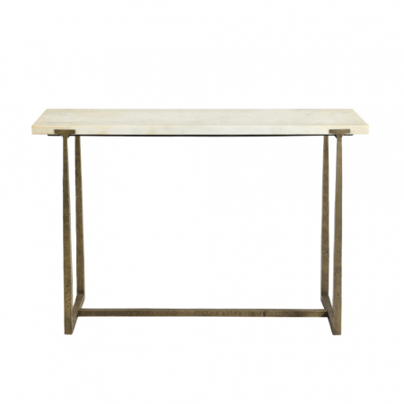 Consolă albă cu finisaj alama antique Bakari [2]