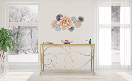 Consola aurie stil Glam cu oglinda Art | creativdeco [1]