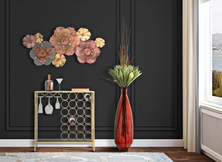 Bar consola auriu sticla neagra Glam | creativdeco [1]