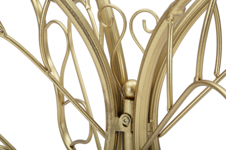 Consola Butterfly, metal/sticla, auriu [5]