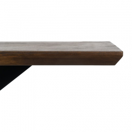 Consolă industrială Ixia – mango honey cu picioare metalice X – vedere laterală [4]