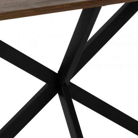 Consolă industrială Ixia – mango honey cu picioare metalice X – vedere laterală [5]