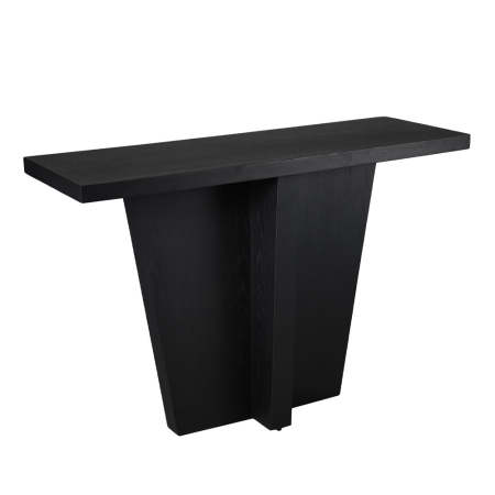 Mobilier - Consolă neagră din furnir de frasin cu bază în formă de trapez