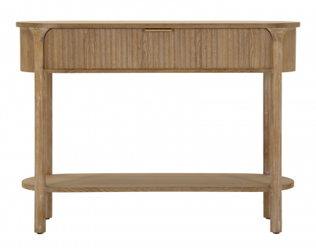 Consolă din lemn cu sertar și raft [2]