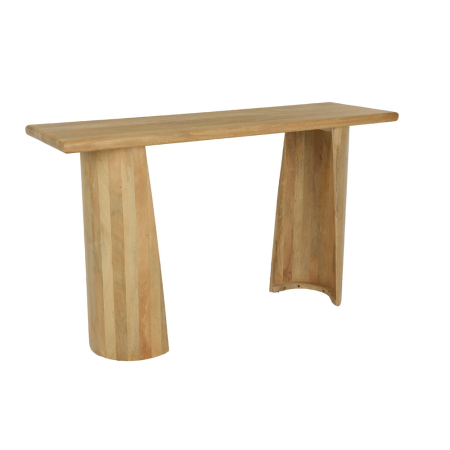 Console in Stil Minimalist - Consolă din lemn de mango cu picioare sculpturale