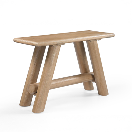 Console in Stil Scandinav - Consolă din lemn de mango bej cu picioare cilindrice înclinate