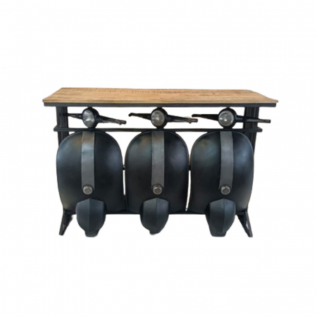 Console - Consolă lemn mango metal Vespa 138x52x100 cm, design urban-industrial cu influențe retro.
