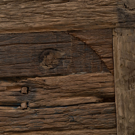 Consolă lemn reciclat cu 3 rafturi industrial rustic [7]