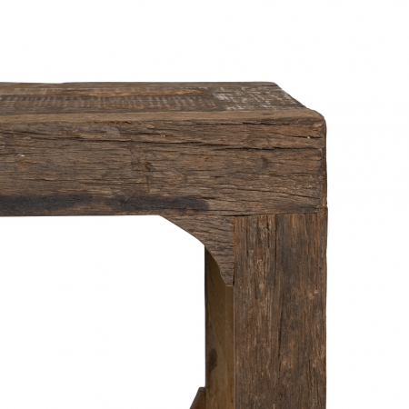 Consolă lemn reciclat cu 3 rafturi industrial rustic [5]