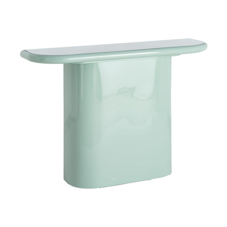 Mobilier - Consolă din MDF verde lucios cu formă curbată