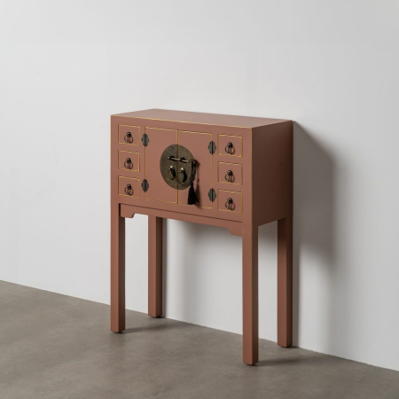 Consolă din MDF maro mocha cu accente orientale [11]