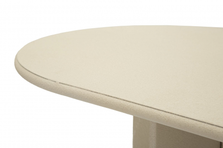 Consolă din metal bej cu blat oval [5]