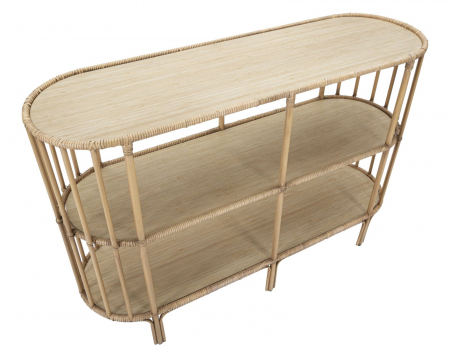 Consola Panama ratan boho chic cu 3 rafturi | CreativDeco [3]
