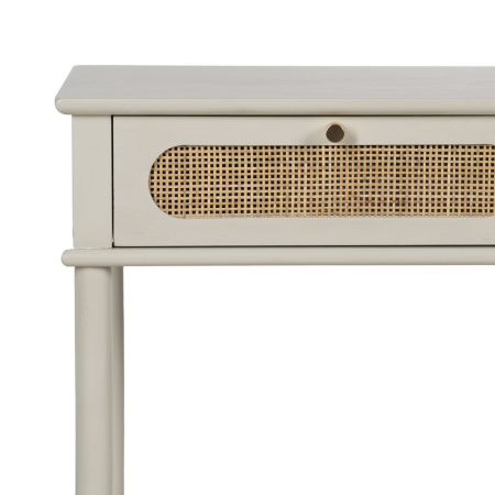 Consola gri deschis cu sertare ratan design modern [4]