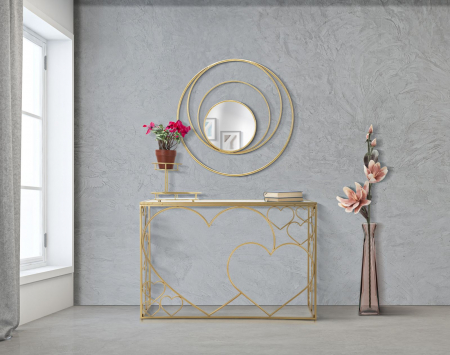 Consola Heart, fier/oglinda, auriu [1]