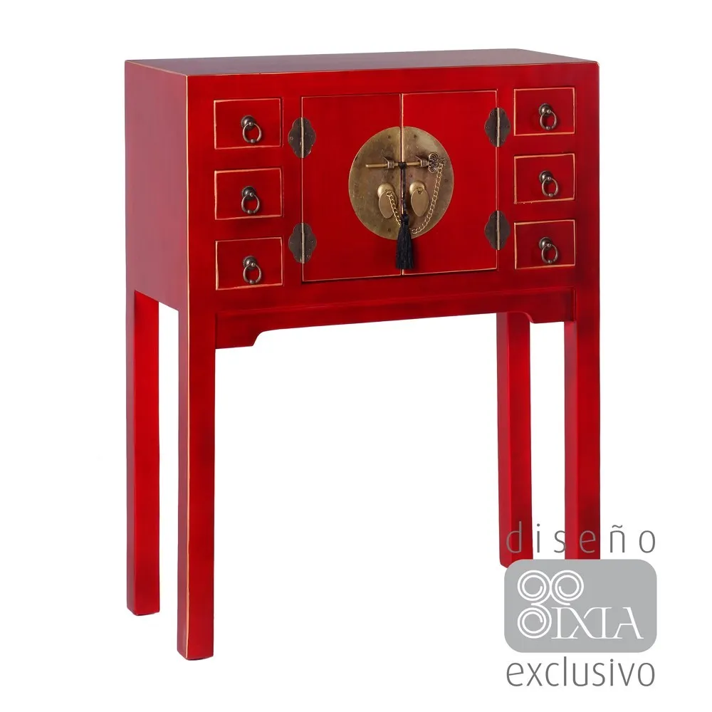Console - Consola de hol rosie vintage oriental | Console functionale