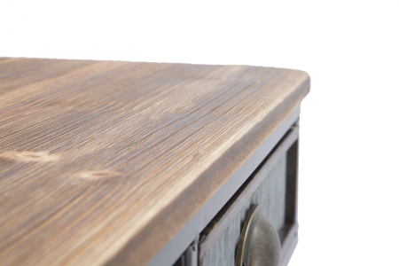 Consola Illinois, fier/lemn brad, gri inchis [5]